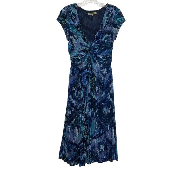 NWOT JIGSAW Dress XS Blue Geo Print Rush Stretch